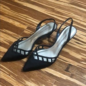 Black slingback heels